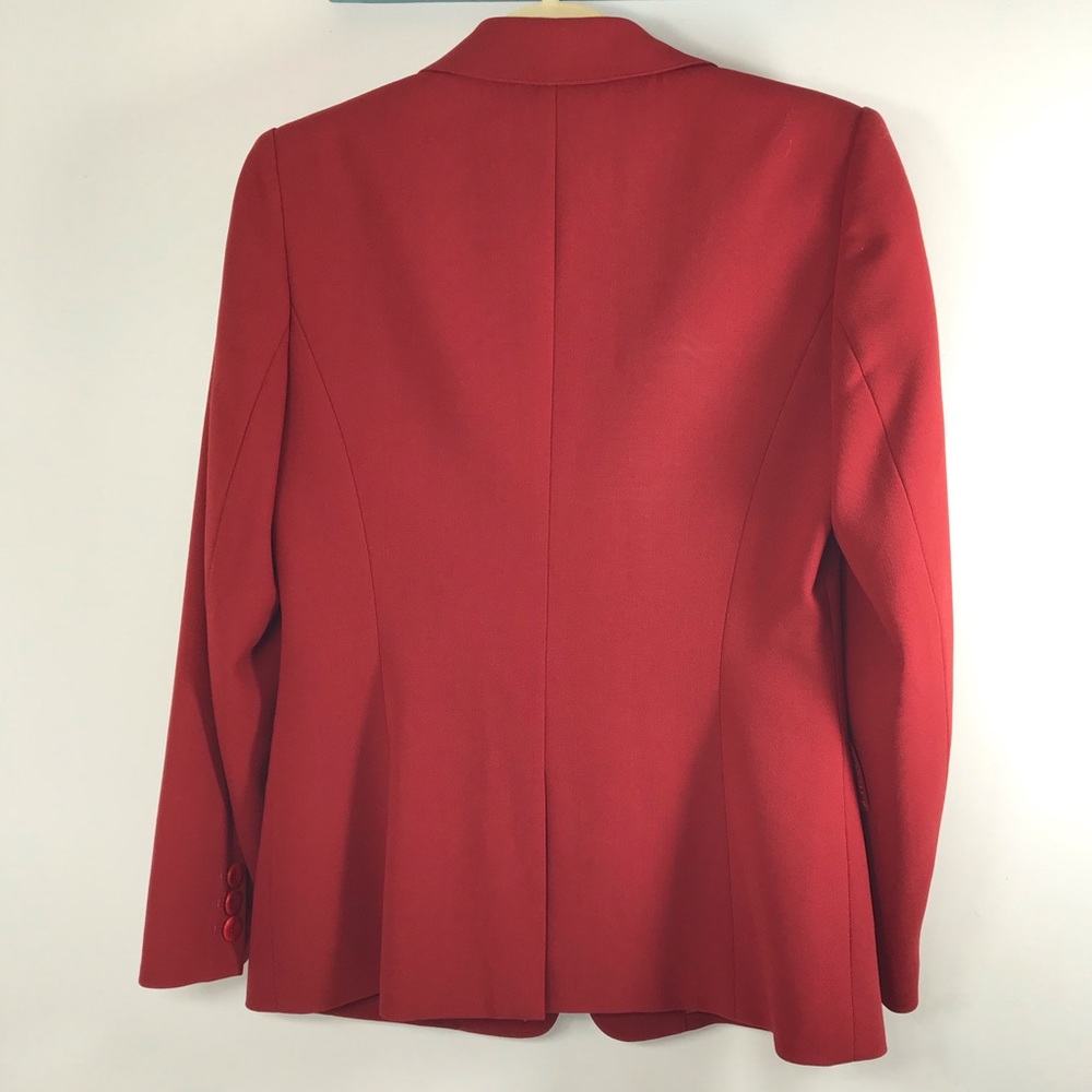 Talbots | Red 3 Button Wool Blazer - image 4